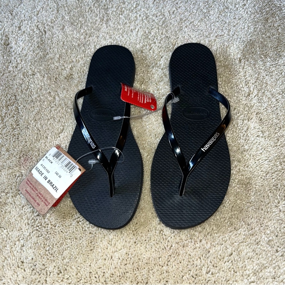 Havaianas Classic Black Flip Flops